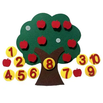 Фетровое яблочное дерево | Математические игры на сложение и вычитание | Игры для обучения счету, игрушки на День рождения для девочек и мальчиков